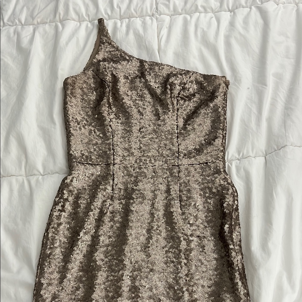 Elegant One-Shoulder Sequin Dress